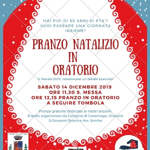 PRANZO DI NATALE PER GLI ANZIANI DEL PAESE