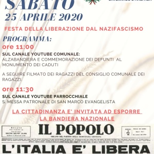 25 Aprile 2020: Festa della liberazione dal Nazifascismo