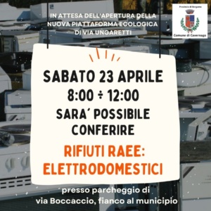 CONFERIMENTO STRAORDINARIO RIFIUTI RAEE